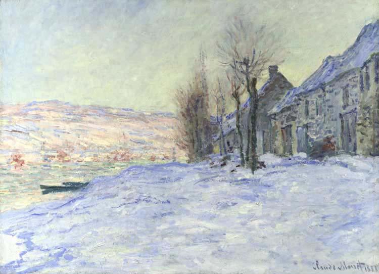 Claude Monet Lavacourt: Sunshine and Snow Sweden oil painting art